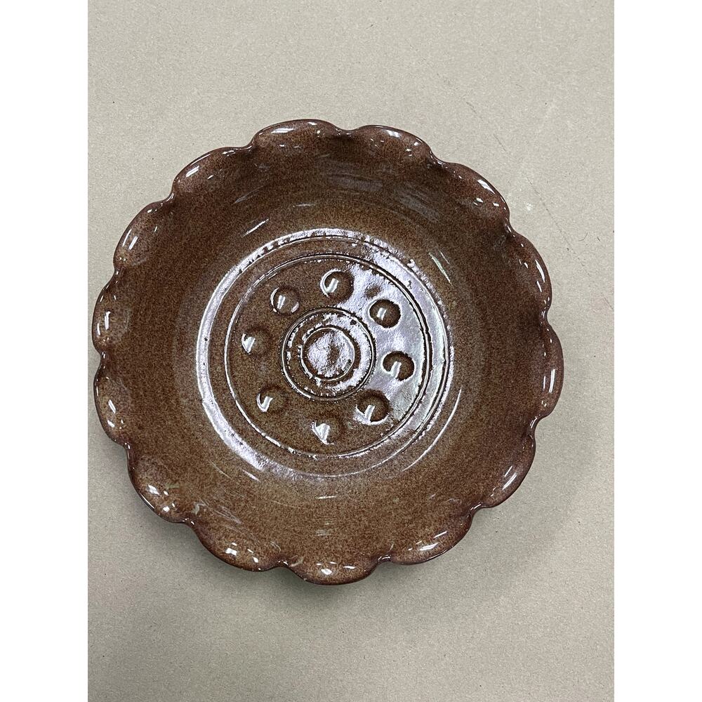 Vintage Jugtown 1980 Redware Deep Dish‎